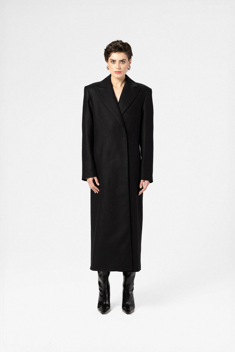 Women's wool and cashmere maxi coat