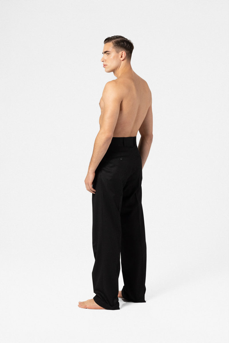 Men's wool flannel trousers