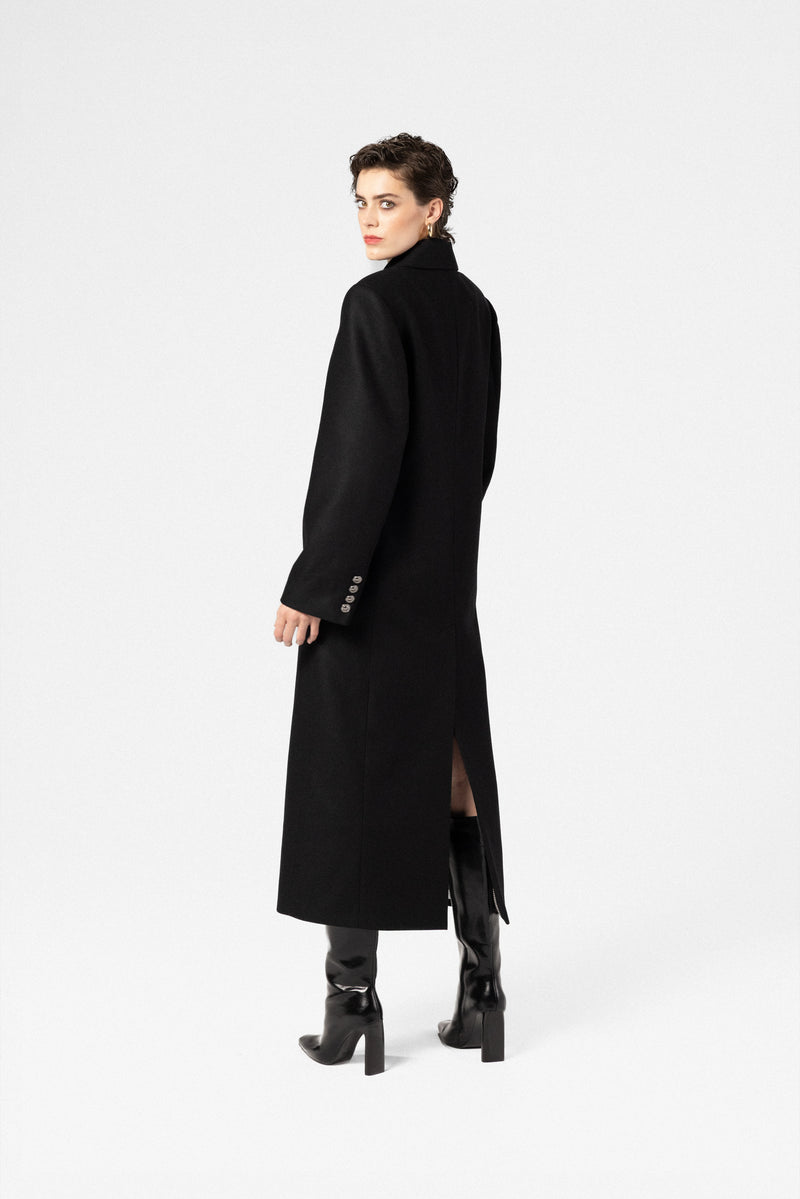 Women's wool and cashmere maxi coat