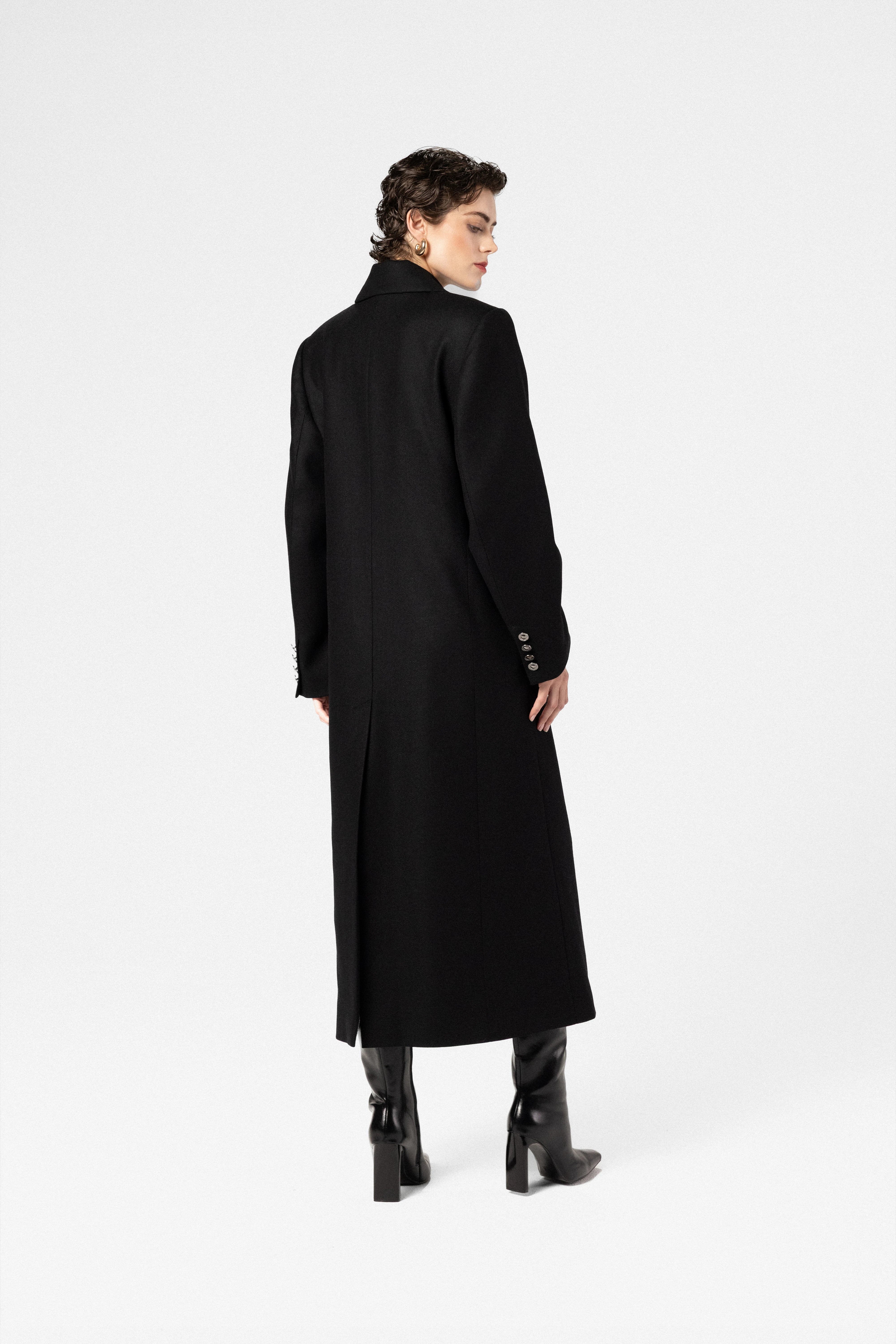Women's wool and cashmere maxi coat