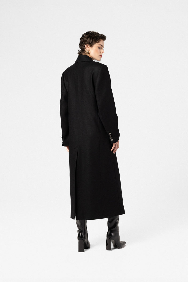 Women's wool and cashmere maxi coat
