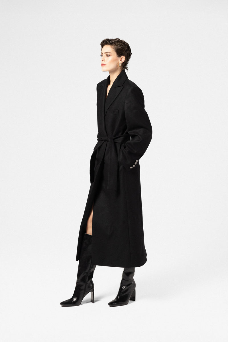 Women's wool and cashmere maxi coat