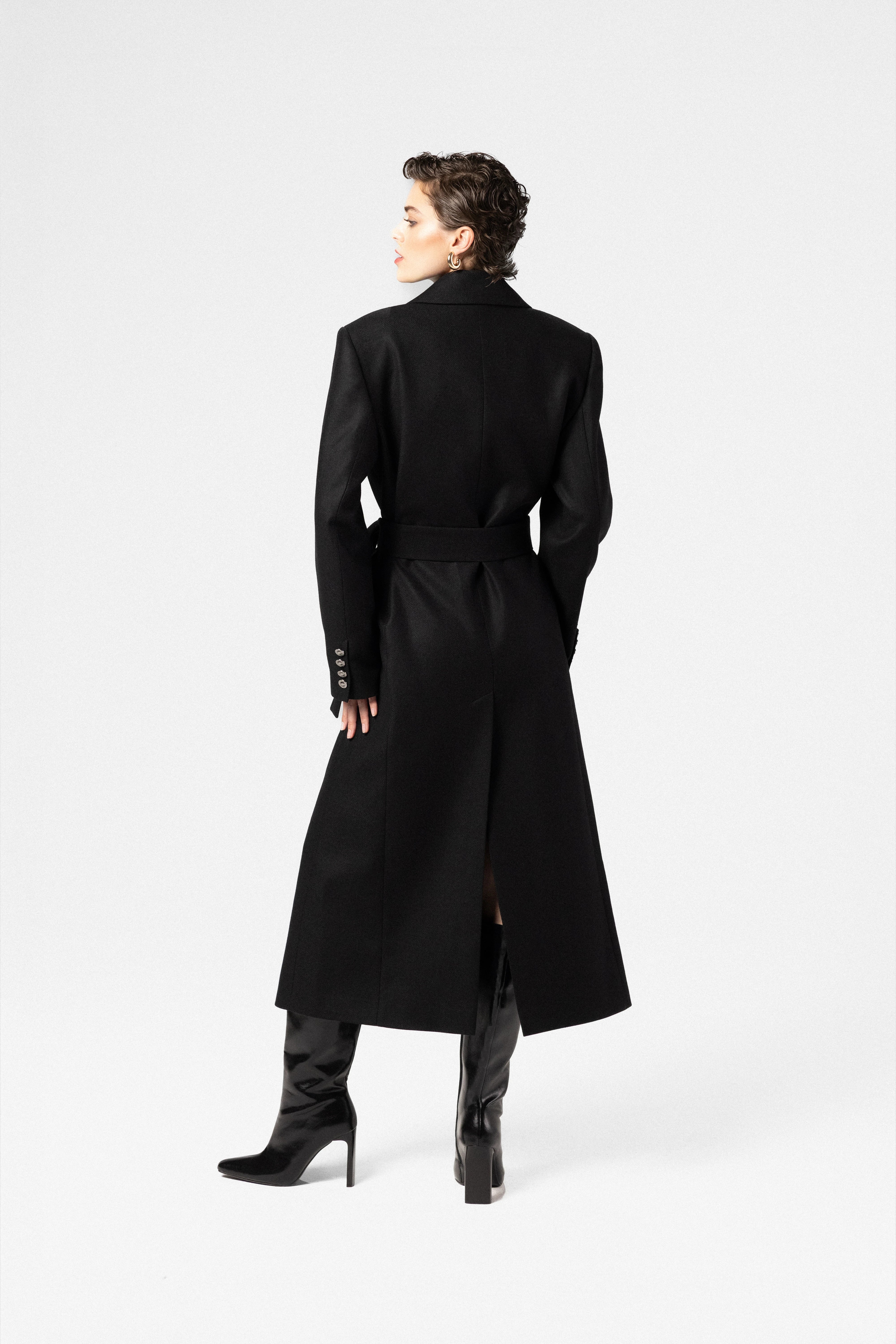 未使用ロージーモンスターhandsome lady long wool coat Women's wool and cashmere maxi coat