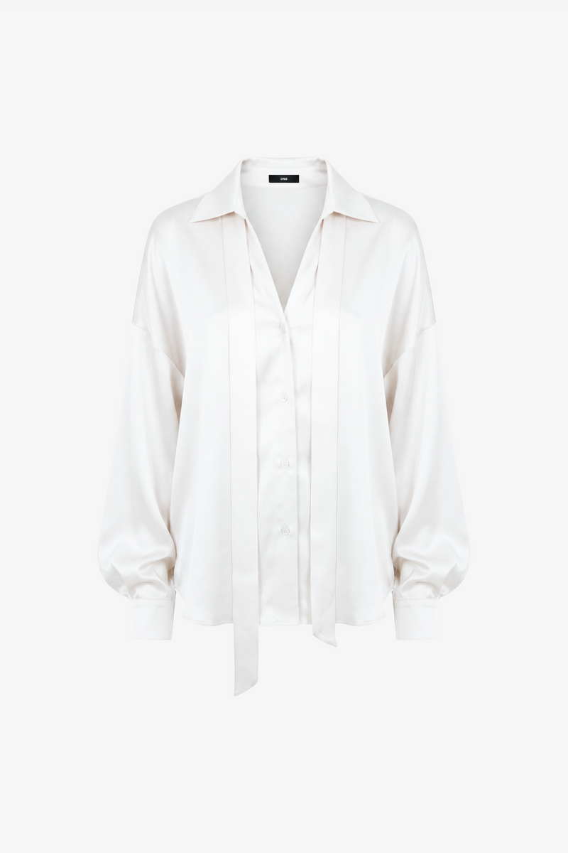 Relaxed satin shirt