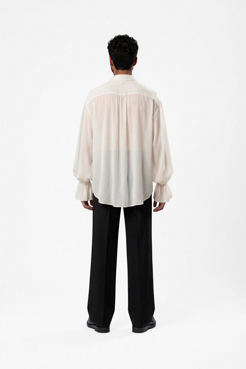Men’s cummerbund wide leg trousers