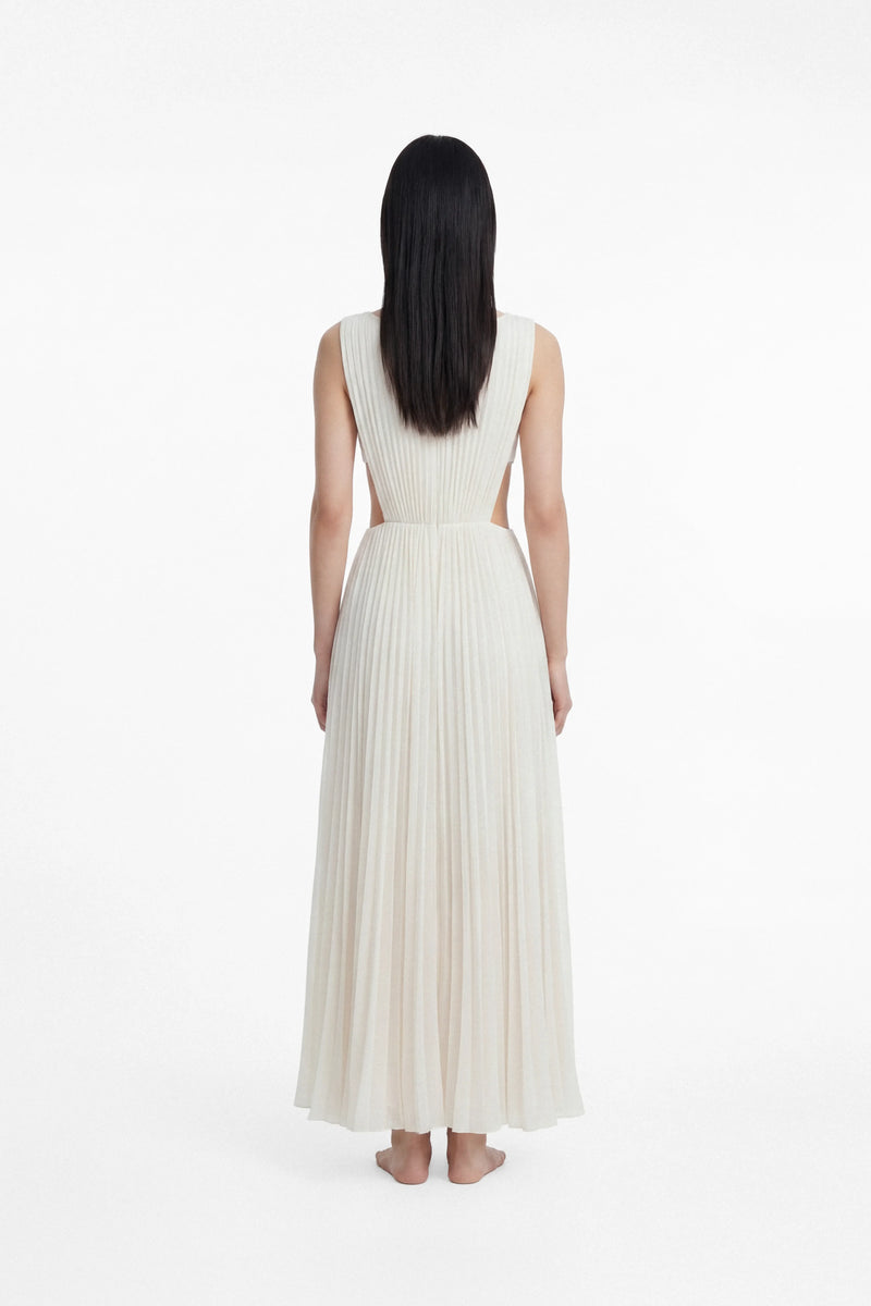Pleated georgette dress