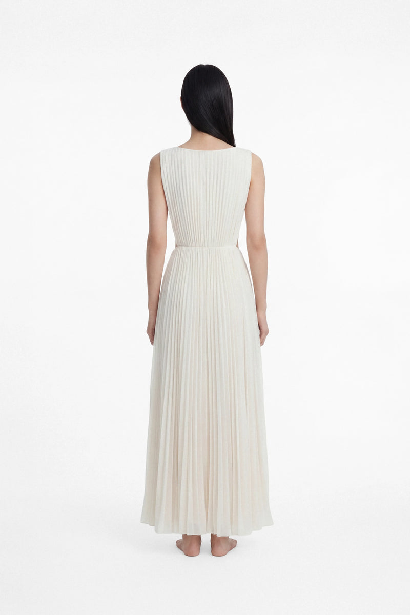 Pleated georgette dress