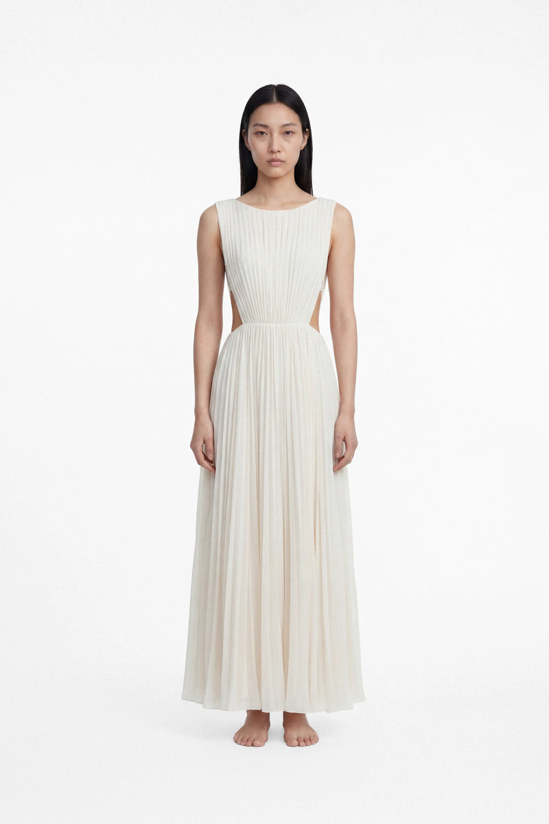 Pleated georgette dress