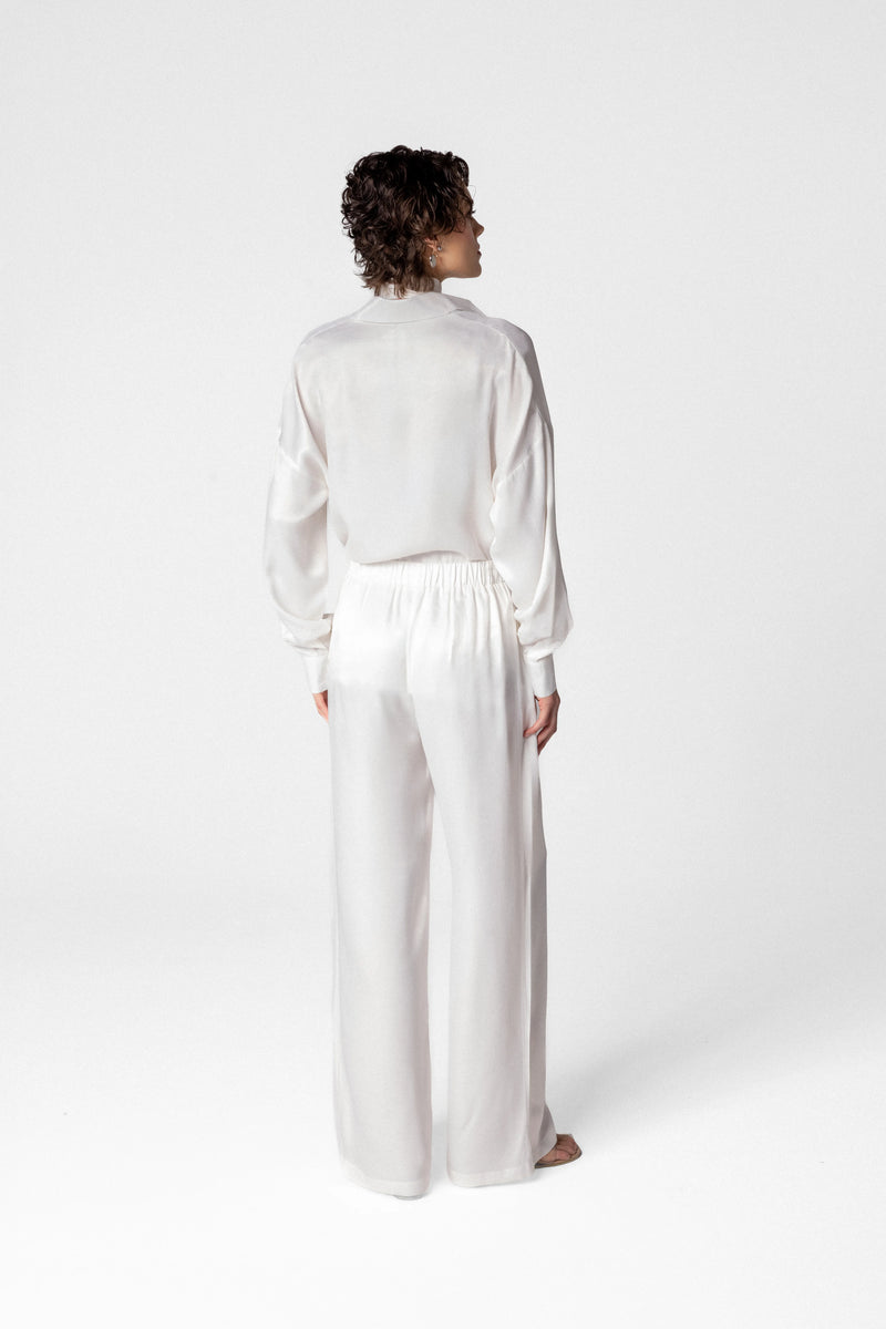 Relaxed satin shirt