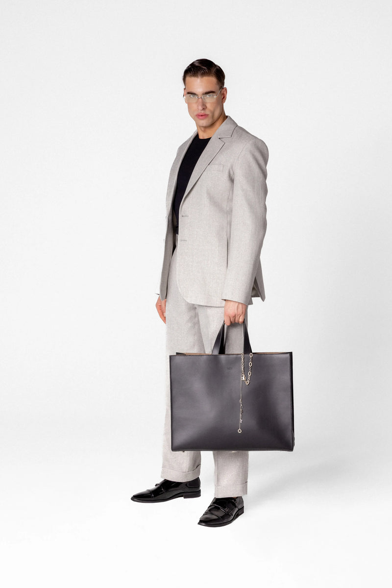 Single breasted men’s blazer in wool, linen and silk
