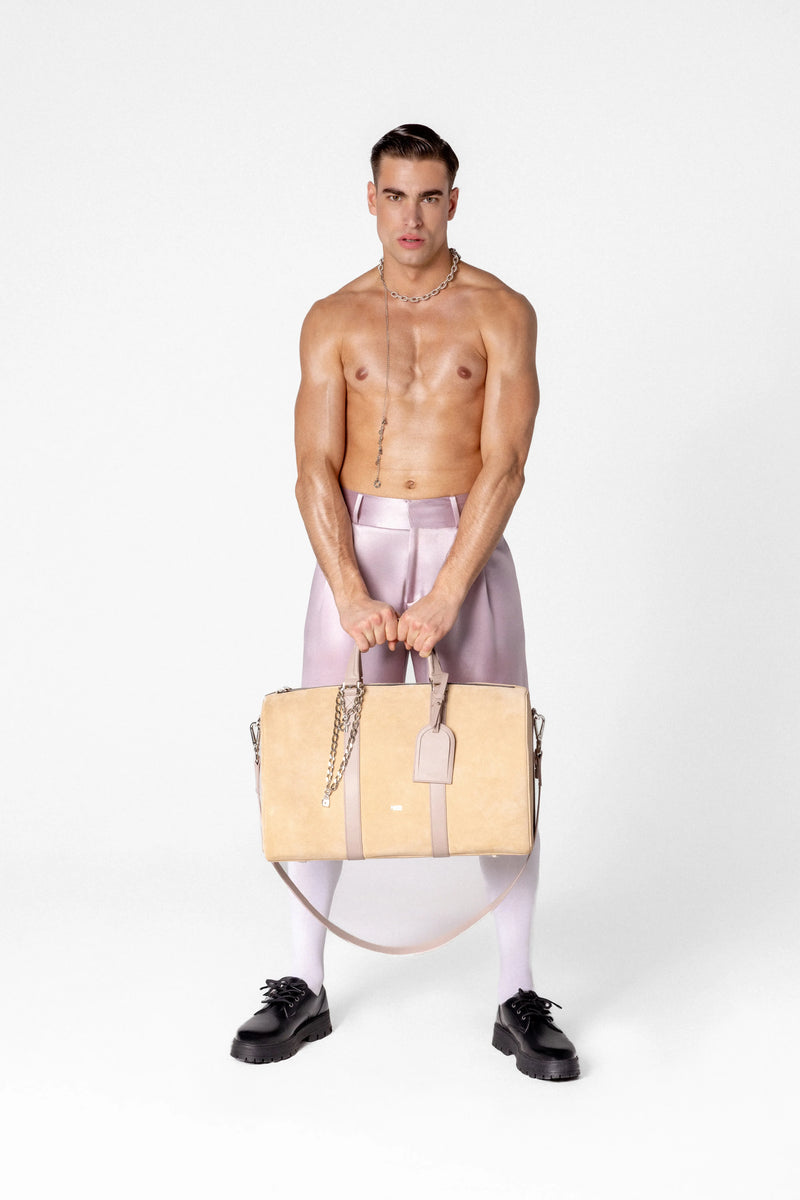 Men’s high waisted satin shorts