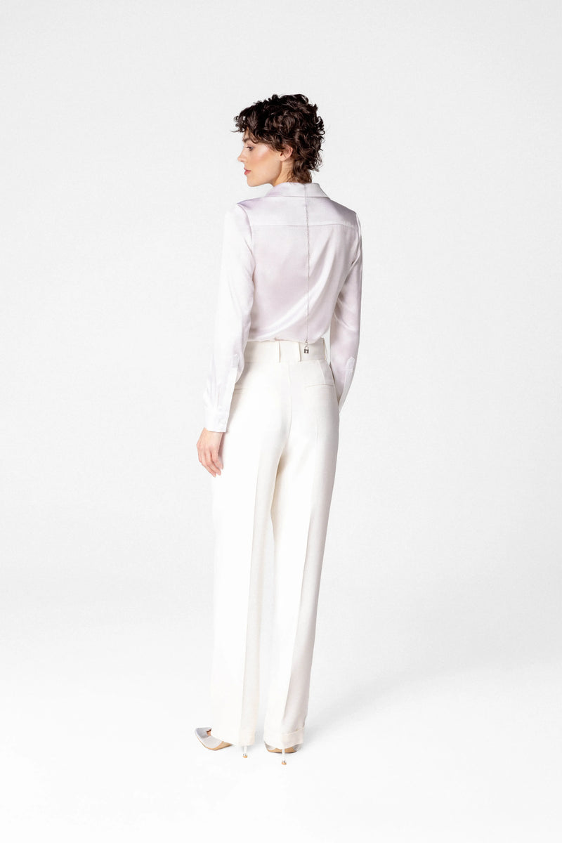 Women's silk shirt with scarf