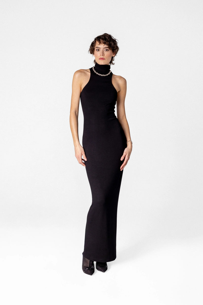Maxi dress in viscose knit
