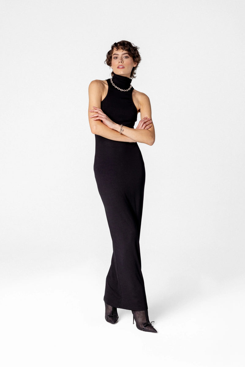 Maxi dress in viscose knit