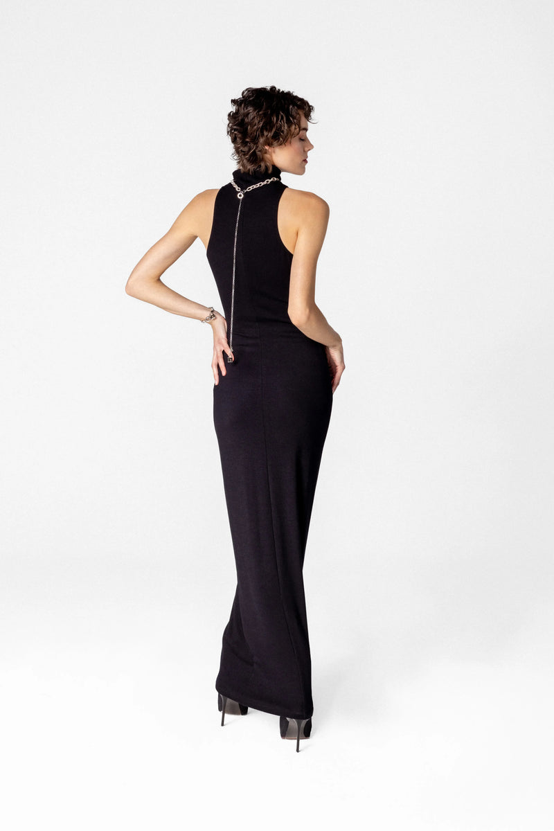 Maxi dress in viscose knit